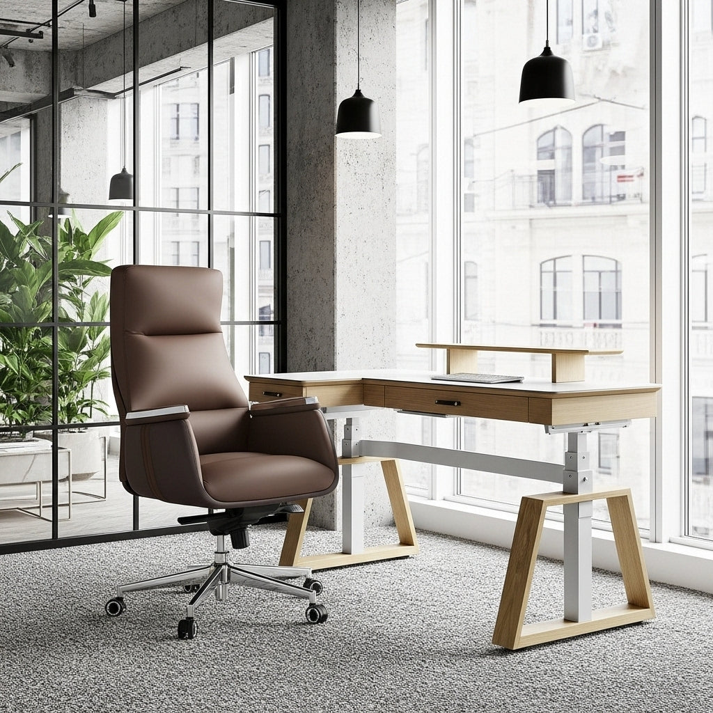 Royal II, Silicone & Leather Executive Ergonomic Office Chair
