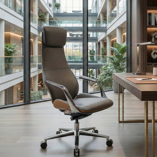 Serene Aaron, Genuine Leather Executive Office Chair