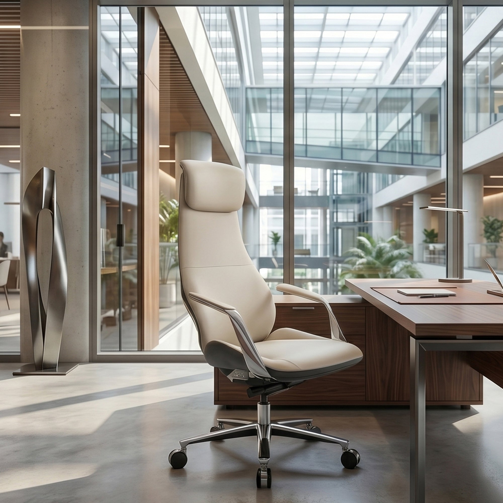 Serene Aaron, Genuine Leather Executive Office Chair