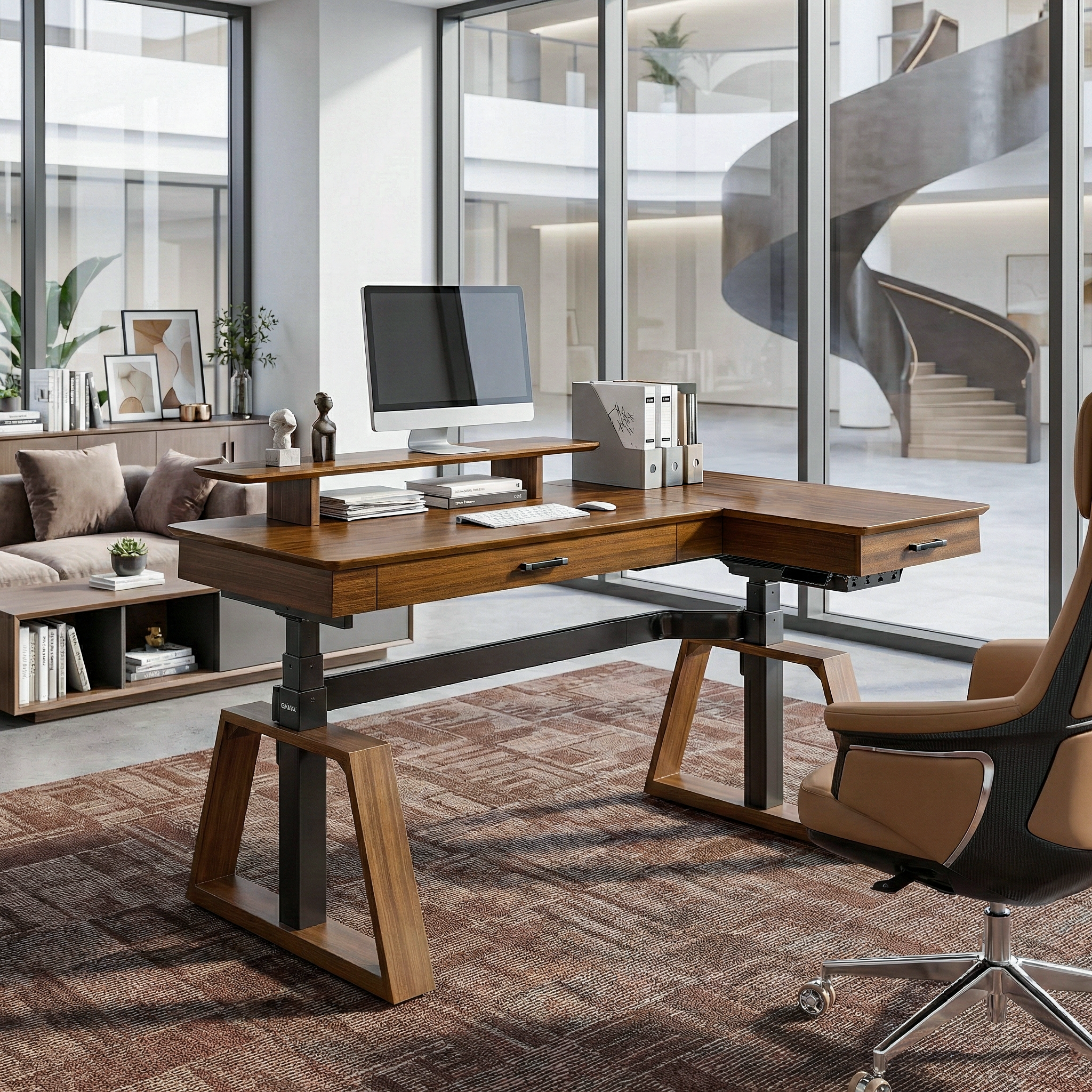 Ark Pro L-Shaped Standing Desk (63"x23")