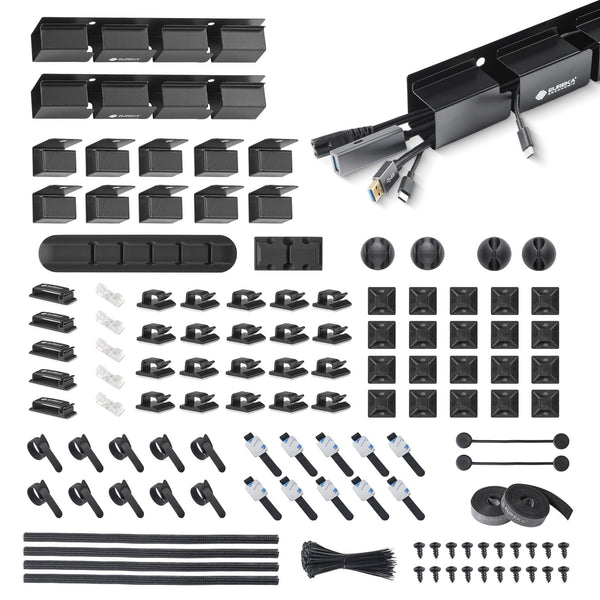 Eureka Ergonomic Cable Management Kit, Black